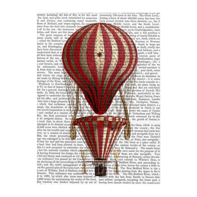 Tiered Hot Air Balloon Print Red Acrylic Print (Front)
