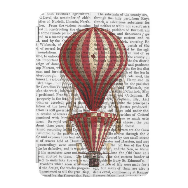 Tiered Hot Air Balloon Print Red iPad Mini Cover (Front)