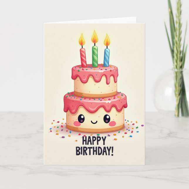 Tiered Treat Birthday Card (Front)
