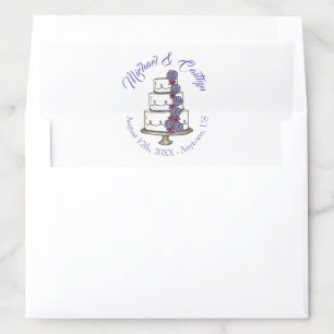 Tiered Wedding Cake Bridal Shower Anniversary Envelope Liner