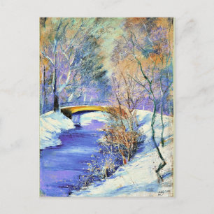 Tiergarten im Winter, famous painting, Postcard