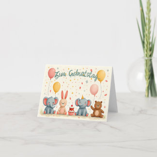 Tierische Freunde im Partyzauber Card
