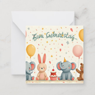 Tierische Freunde im Partyzauber Note Card