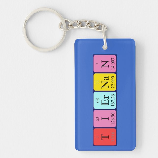 Tiernan periodic table name keyring (Front)