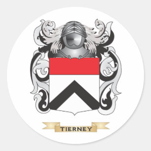 Tierney Family Crest (Coat of Arms) Classic Round Sticker