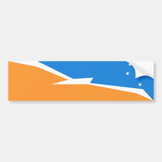 Tierra Del Fuego Flag. Patagonia, Argentina Bumper Sticker (Front)