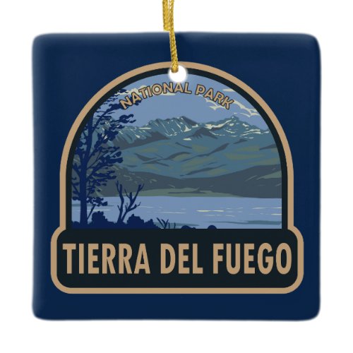 Tierra Del Fuego National Park Argentina Vintage Ceramic Ornament
