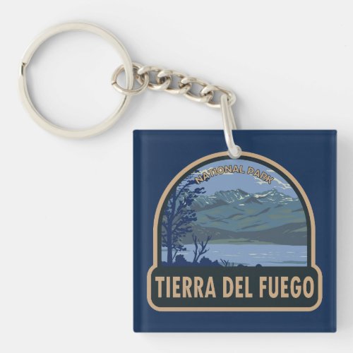 Tierra Del Fuego National Park Argentina Vintage Keychain