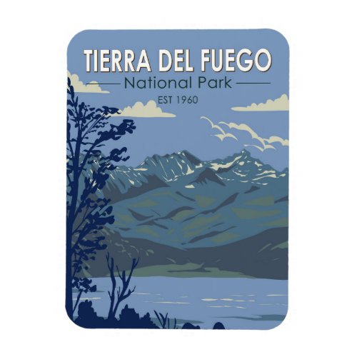 Tierra Del Fuego National Park Argentina Vintage Magnet