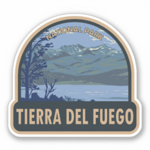 Tierra Del Fuego National Park Argentina Vintage Sticker