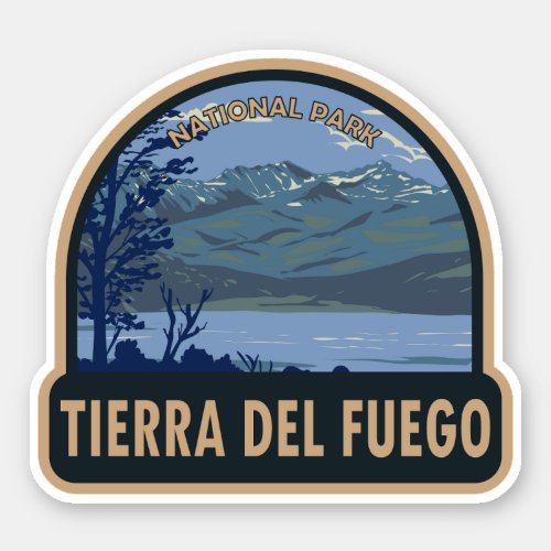 Tierra Del Fuego National Park Argentina Vintage Sticker