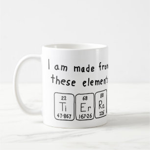 Tierra periodic table name mug