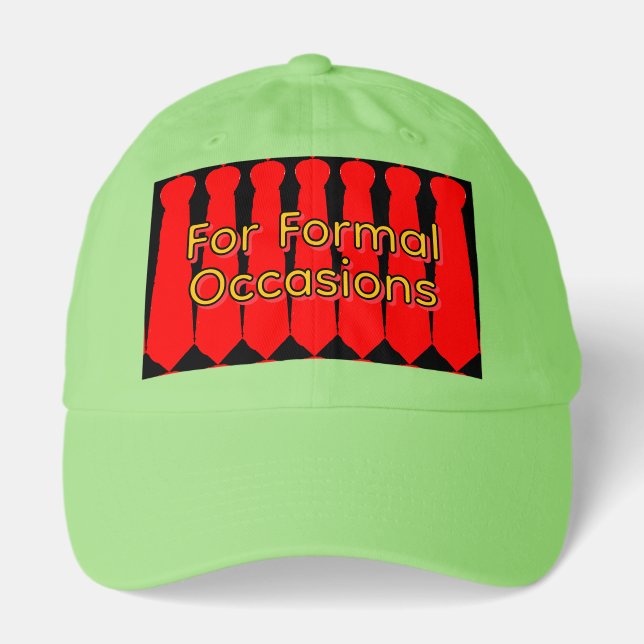  Ties For Formal Occasions Neon Green Novelty Hat (Front)