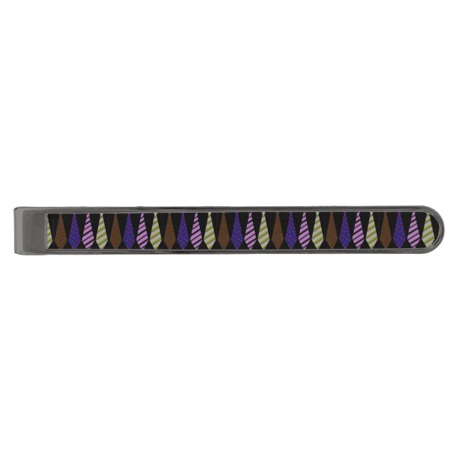 Ties Gunmetal Finish Tie Bar (Front)