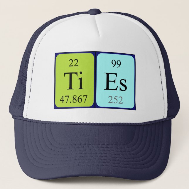 Ties periodic table name hat (Front)