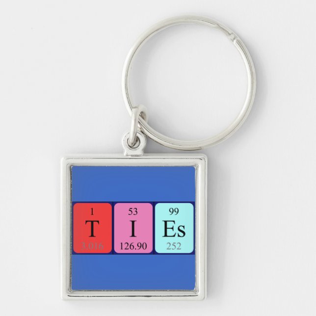 Ties periodic table name keyring (Front)