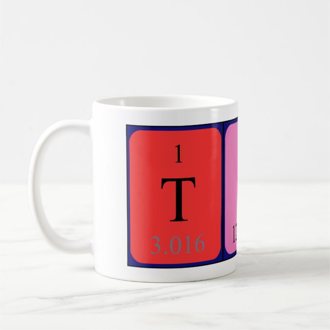 Ties periodic table name mug (Left)