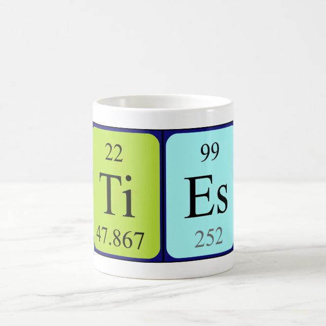 Ties periodic table name mug (Center)