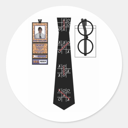 TieShirt009 - Tic Tac Toe copy Classic Round Sticker