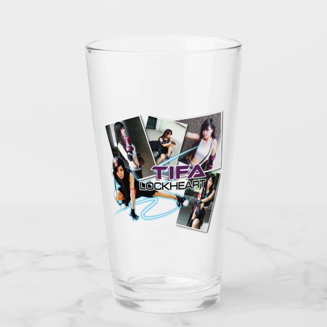 Tifa LockHeart Drinkware Glass (Front)