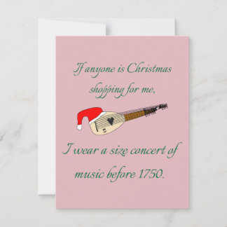 Tiff Theorbo Christmas Shopping Holiday Card