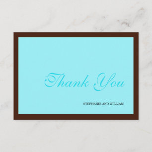 Tiffany and Brown Wedding Thank You Card