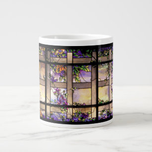 Tiffany Art Nouveau Stained Glass Jumbo Mug