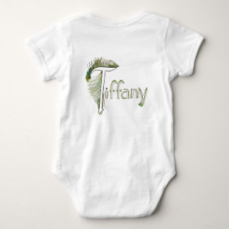 TIFFANY baby back peacock alphabet jumper Bodysuit
