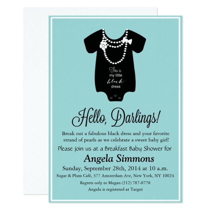 Tiffany Blue Baby Shower Invitation 5 x7 Zazzle