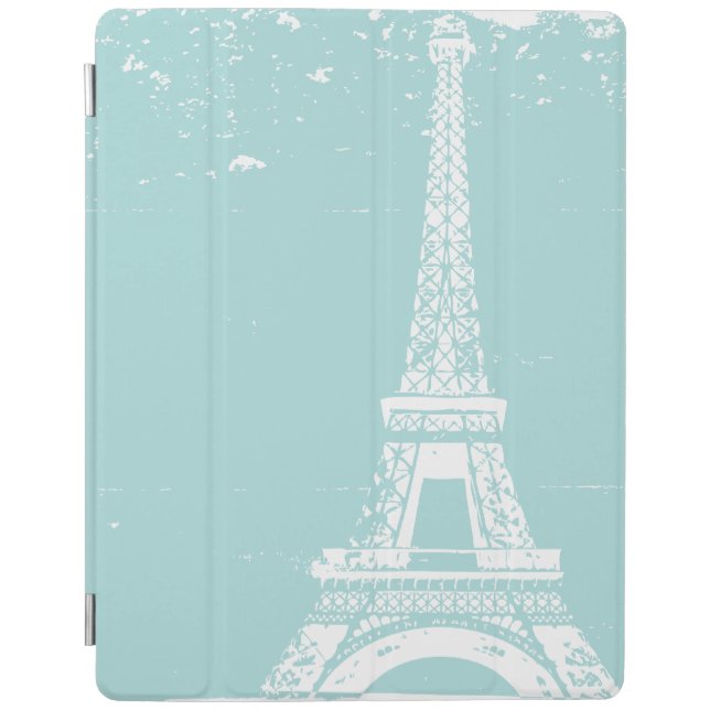 Tiffany Blue Eiffel Tower iPad Case (Front)