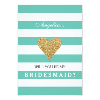 Tiffany Blue Will You Be My Bridesmaid Invitation