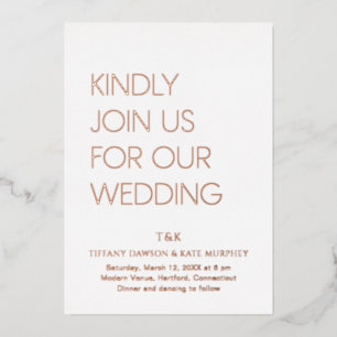 Tiffany Bold Modern Wedding Foil Invitation