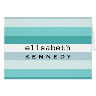 Tiffany Box Aqua Blue Stripes Card