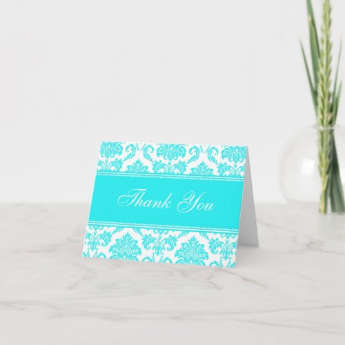 Tiffany Damask Thank You Cards