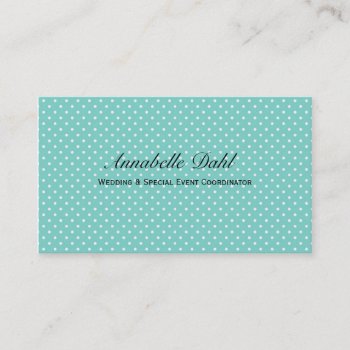 Tiffany Dot Business Card by cami7669 at Zazzle