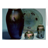 Tiffany favrile plate and vases (Front Horizontal)