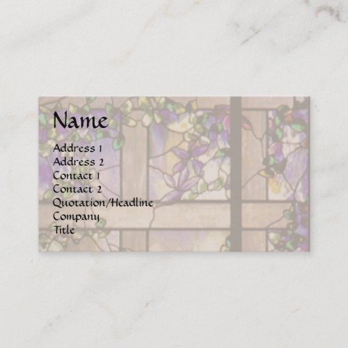 Tiffany Flowers Business Card