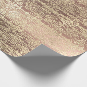 Tiffany Foxier Rose Pink Blush Damask Wood Rustic Wrapping Paper