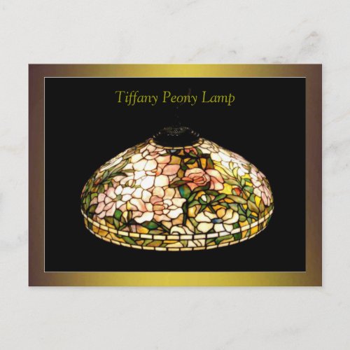 Tiffany Lamp Fine Art Excellent Postcard