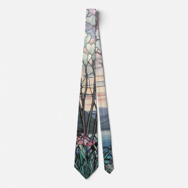 Tiffany Magnolias and Irises v.5 Neck Tie (Front)
