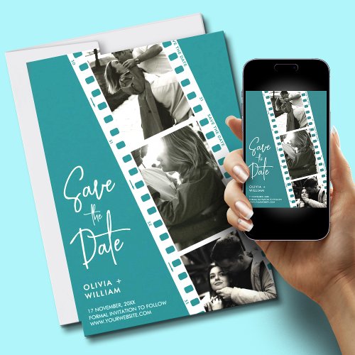 Tiffany modern elegant photo booth save the date