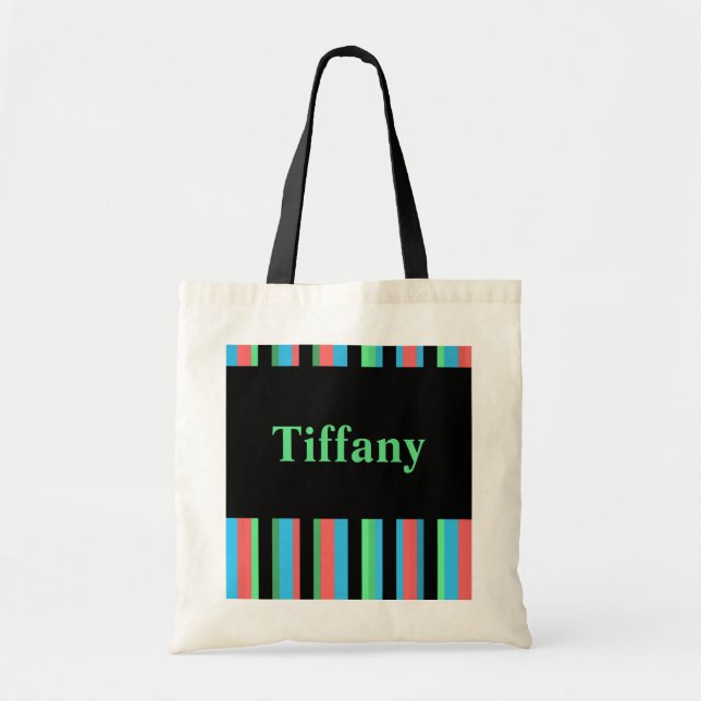 Tiffany Pretty Striped Tote Bag (Front)
