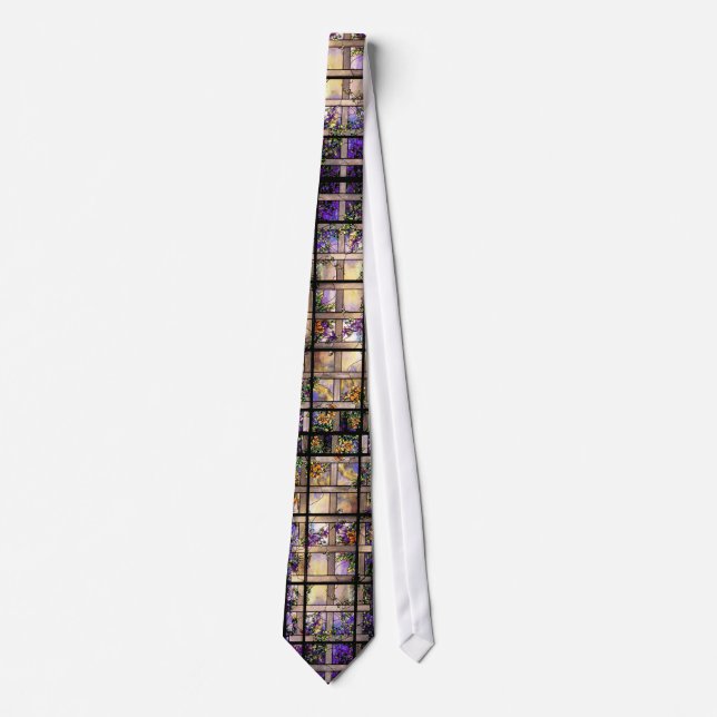 Tiffany Stained Glass Lattice Vine Tie (Front)