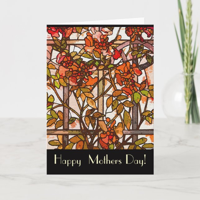 Tiffany Stained Glass Mothers Day Card (Front)
