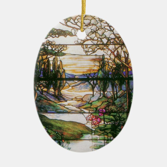 Tiffany Stained Glass Nature Ornament (Front)