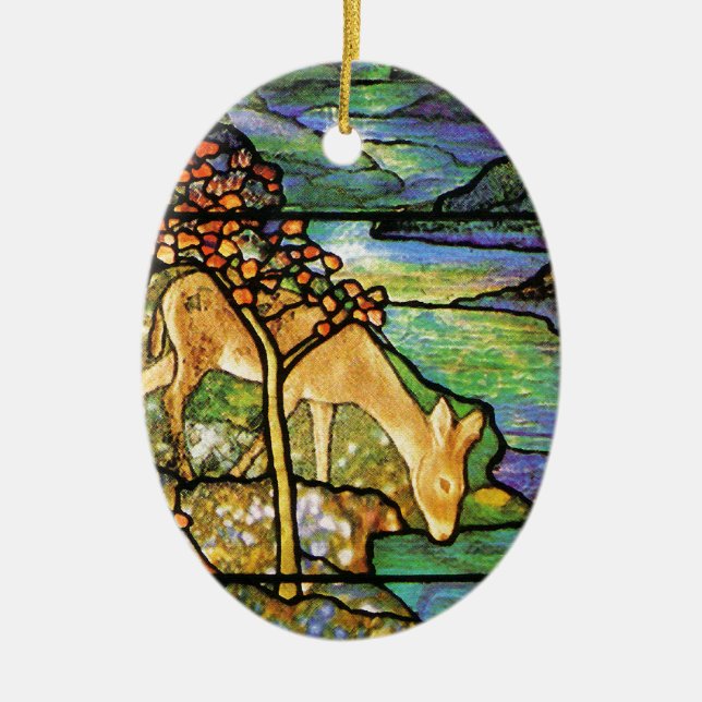 Tiffany Stained Glass Nature Ornament (Front)