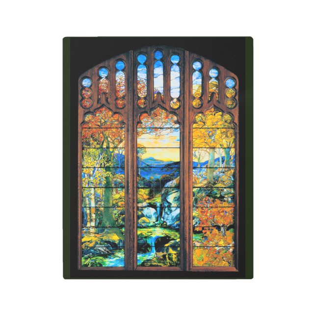 Tiffany Stained Glass Window Landscape Photo Print (Front)