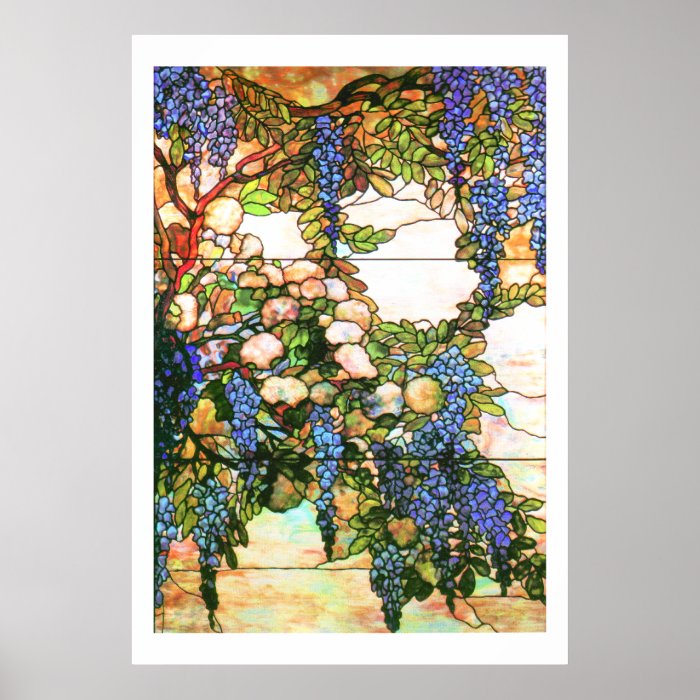 Tiffany Stained Glass Wisteria Print