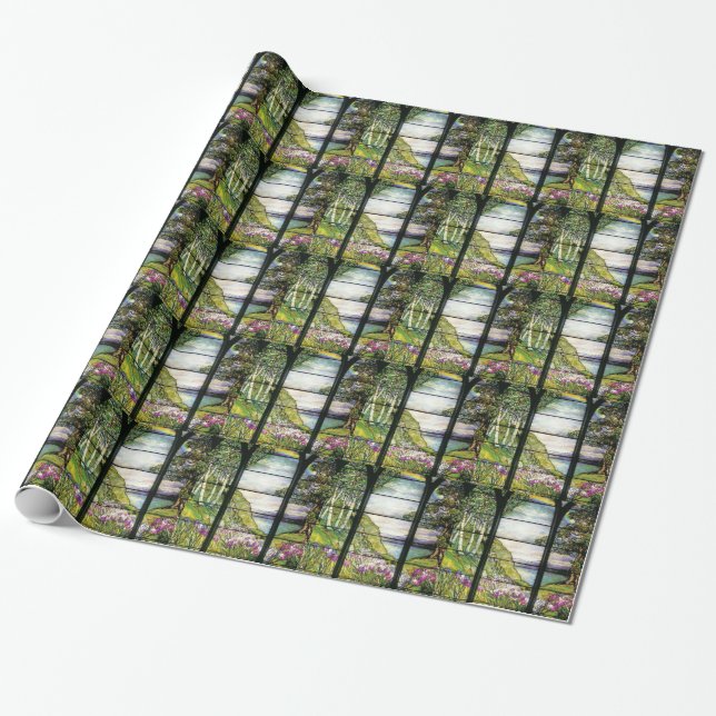 Tiffany Stained Glass Wrapping Paper (Unrolled)