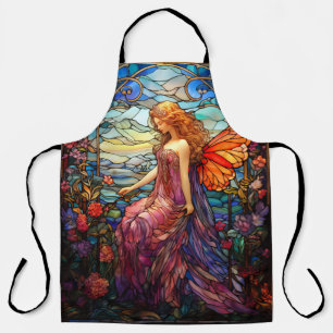 Tiffany Style Stained Glass Magical Fairy Apron